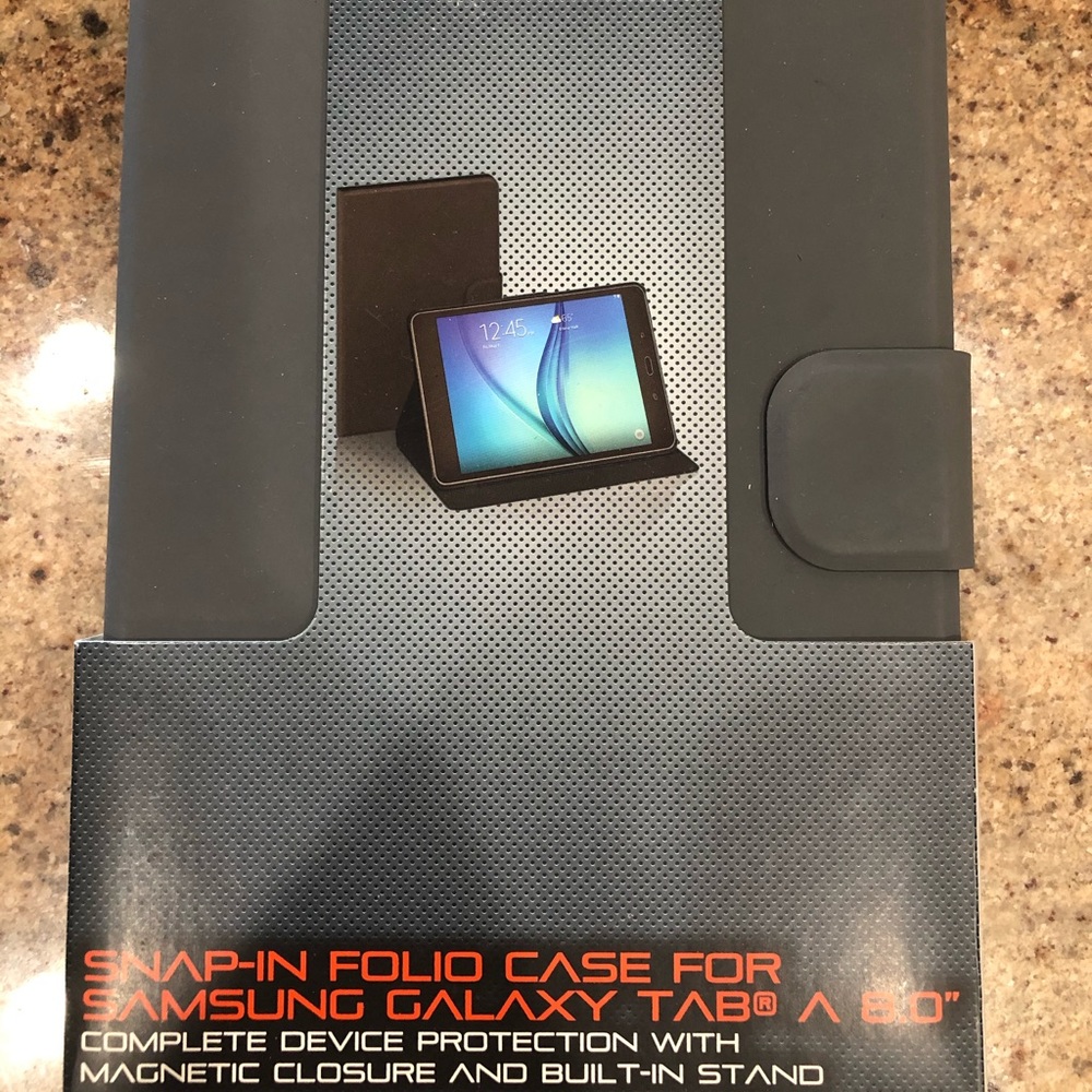 Black web Samsung folio case